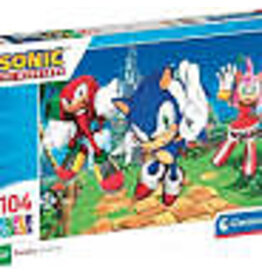 CLEMENTONI Clementoni - Puzzel 104 Stukjes Sonic, Kinderpuzzels, 6-8 jaar, 27256