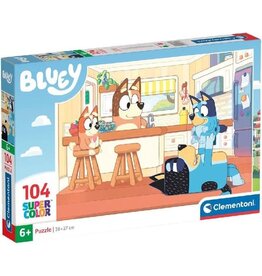 CLEMENTONI Clementoni Bluey Puzzel 104 Stukjes, Kinderpuzzels, 6-8 jaar