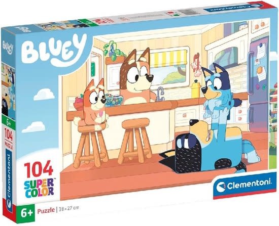 CLEMENTONI Clementoni Bluey Puzzel 104 Stukjes, Kinderpuzzels, 6-8 jaar ...
