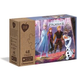 CLEMENTONI Clementoni Kinderpuzzels - PLAY FOR FUTURE Frozen 3 Puzzels van 48 Stukjes, Puzzel, 4+ jaar - 25240
