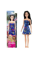 Barbie Barbie Doll Blue Butterfly Print - Orange And Blue Dress HBV06/T7439