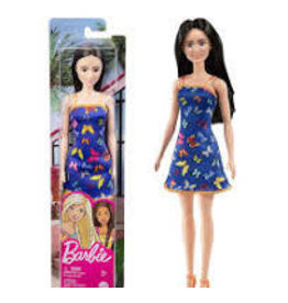 Barbie Barbie Doll Blue Butterfly Print - Orange And Blue Dress HBV06/T7439