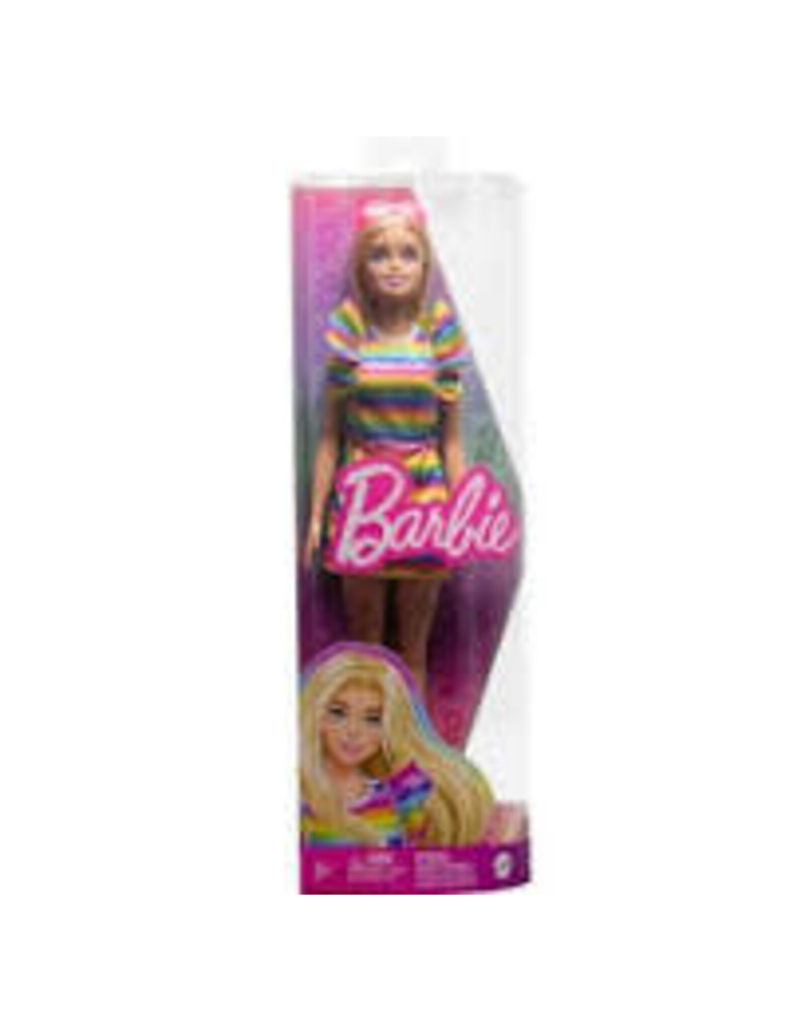 Barbie Barbie Blonde Doll with Braces and Rainbow Dress