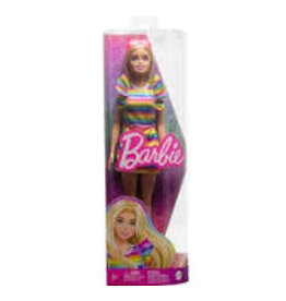 Barbie Barbie Blonde Doll with Braces and Rainbow Dress