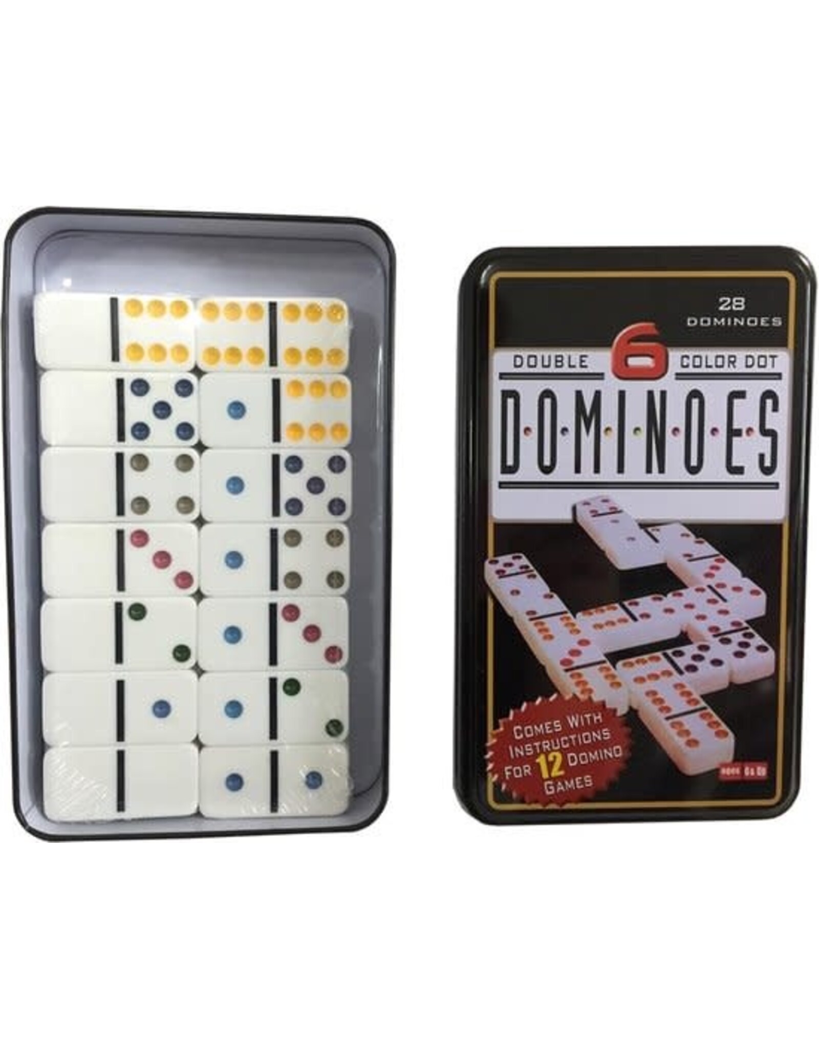 van der meulen Double 6 domino in blik