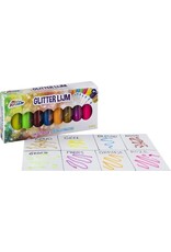 GRAFIX Grafix Glitterlijm - 8 x 140 ML | 8 verschillende kleuren - hobbylijm - knutselen