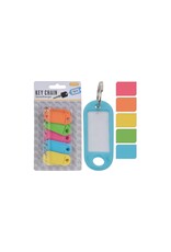 Sleutellabels met verwisselbaar etiket. 10 stuks op kaart
