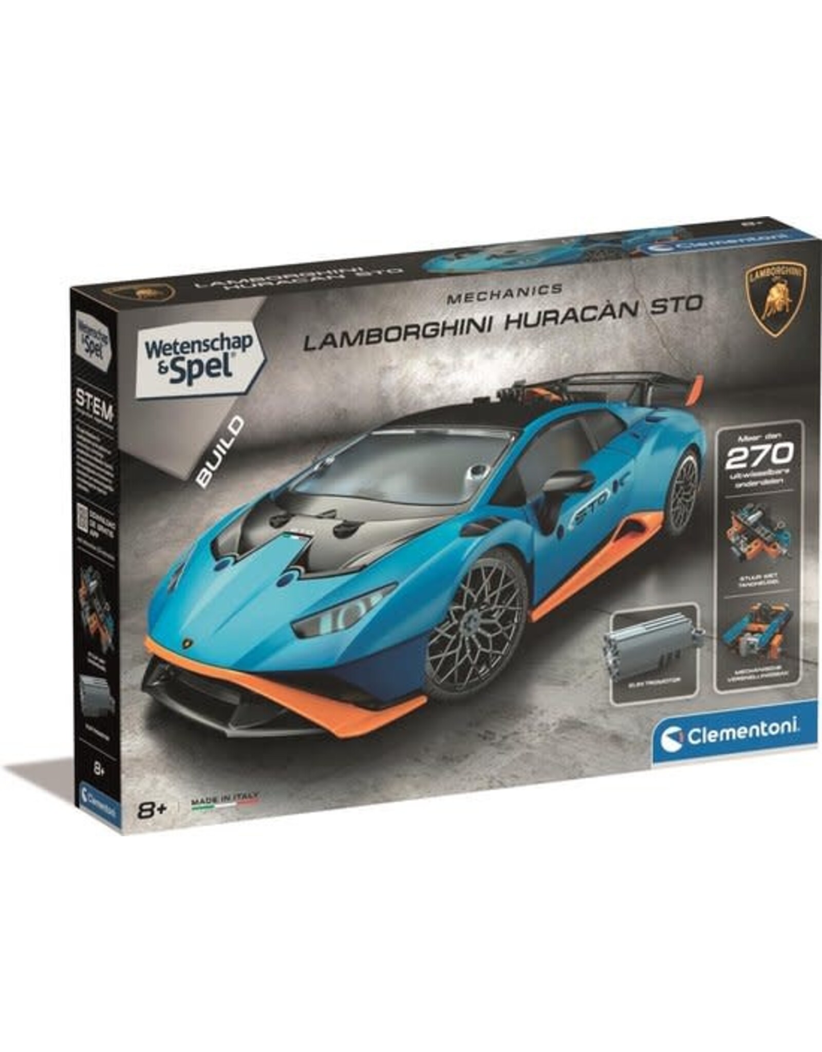 CLEMENTONI Clementoni Wetenschap & Spel - Lamborghini Huracan - Constructie Speelgoed - STEM-speelgoed - Vanaf 8 jaar
