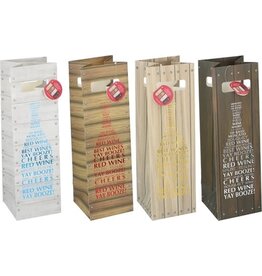 Bar essentials Wijnflestas papier 40x12,4x12,4cm (1 stuk) assorti
