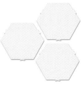 Ses SES Beedz - Strijkkralen legbord - grondplaat - hexagon - zeshoek - koppelbaar - 3 stuks