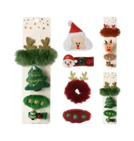 Kerst haarclip assorti set 4 stuks