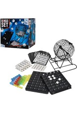 CLOWN GAMES Bingo spel zwart/wit complete set 19 cm nummers 1-75 - Bingospel - Bingo spellen - Bingomolen met bingokaarten - Bingo spelen