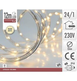 Lichtslang / slangverlichting 12M met 288 LED lampjes - extra warm wit licht