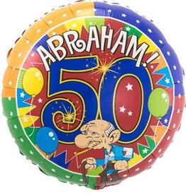 FOLAT Folieballon Abraham 50 Meerkleurig 45 cm
