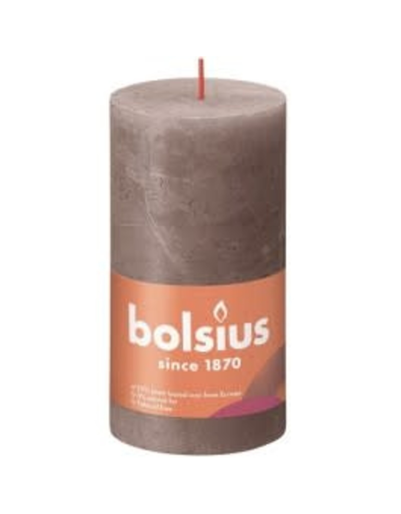 BOLSIUS Bolsius taupe rustiek stompkaars 130/68