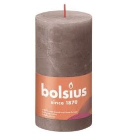 BOLSIUS Bolsius taupe rustiek stompkaars 130/68