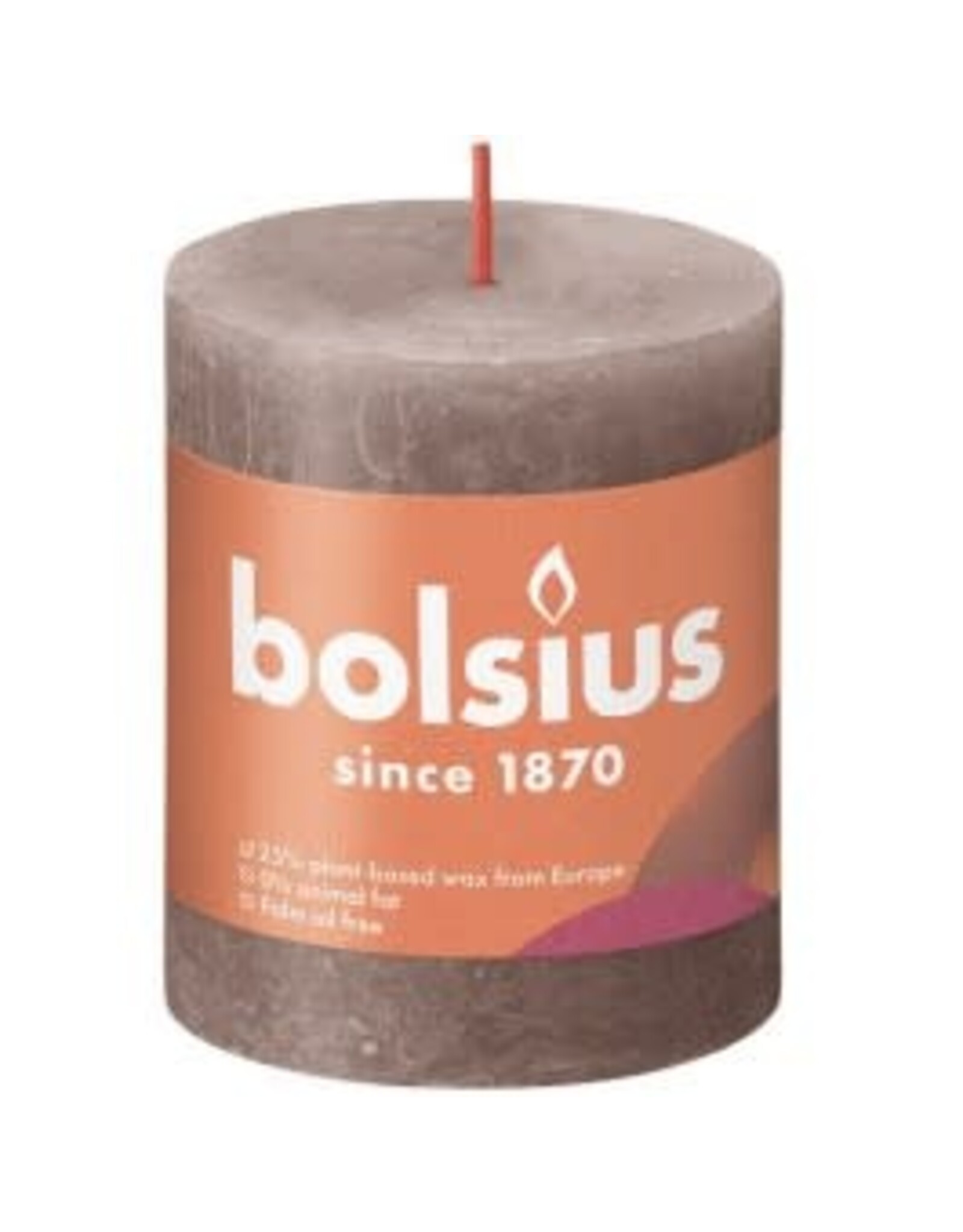 BOLSIUS BOLSIUS RUSTIEK KAARS 80X68 TAUPE