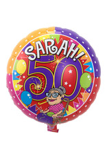 FOLAT Folat Sarah 50 jaar Knalfeest folieballon - 45 cm