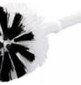 Linea toiletborstel - kunststof - nylon - wit/zwart