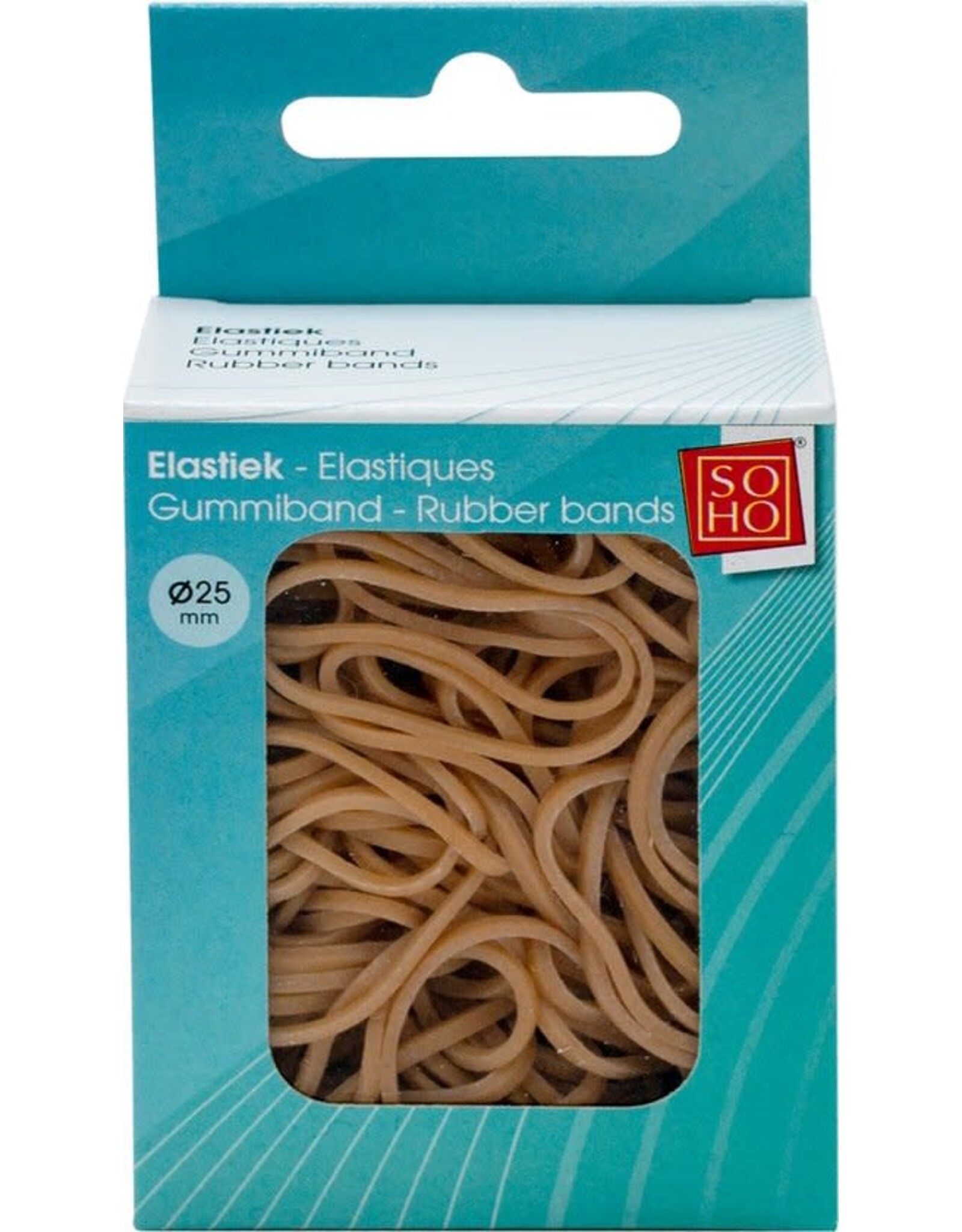 SOHO SOHO Elastiekjes – Elastiekjes – Rubberen Elastiekjes – ø25 mm – 50 gram - Bruin