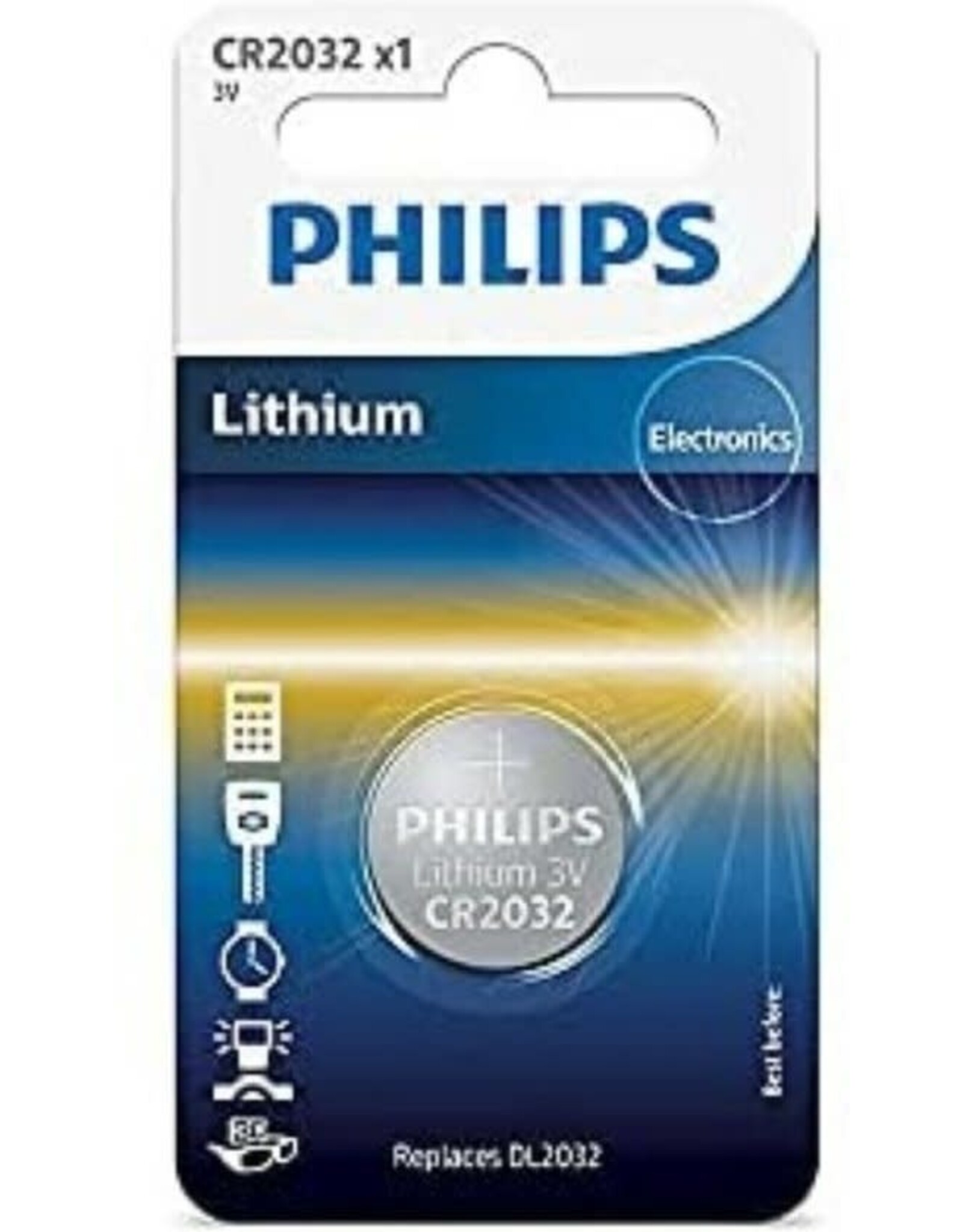 PHILIPS Lithium Button Batteries Philips CR2032