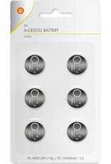 MERKLOOS Shell Batterijen knoopcel  CR2032 - 6x stuks - Lithium - Platte batterijen