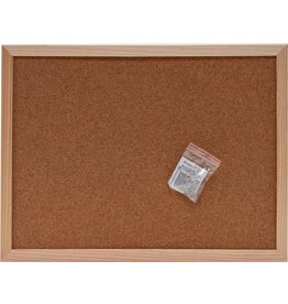 SOHO SOHO Prikbord – Prikbord van kurk – Prikbord met houten omlijsting – Prikbord inclusief punaises – 40 x 60 cm