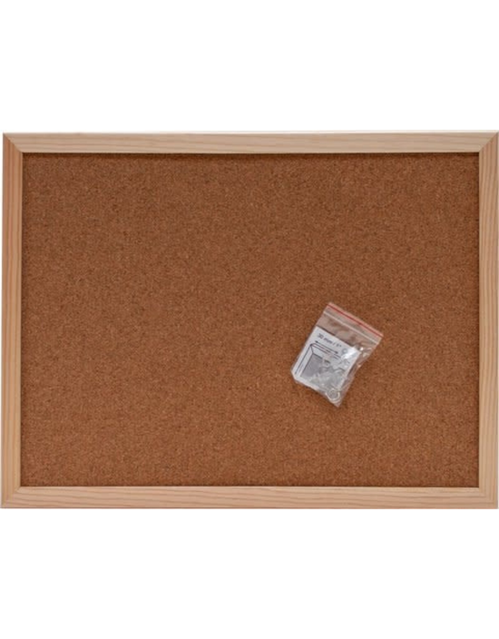 SOHO SOHO Prikbord – Prikbord van kurk – Met houten omlijsting – Inclusief punaises – 30 x 40 cm