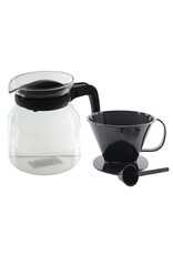 MERKLOOS Koffiepot van Glas - 1.2 Liter - Inclusief Filterhouder en Maatschepje