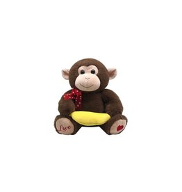 verhaak Knuffelaap met banaan - 23cm