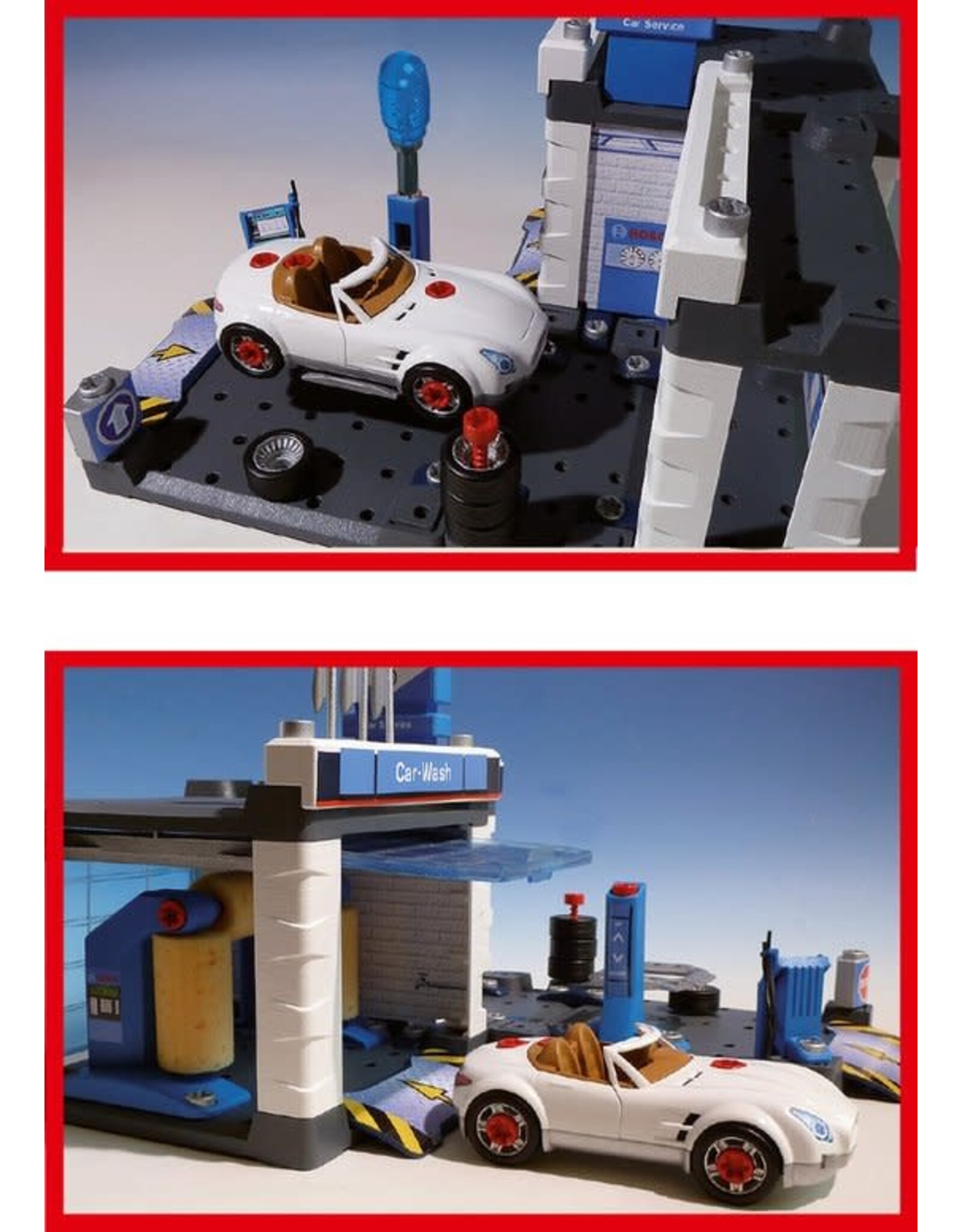 Klein Theo Klein bosch car service speelgoed servicestation met wasstraat