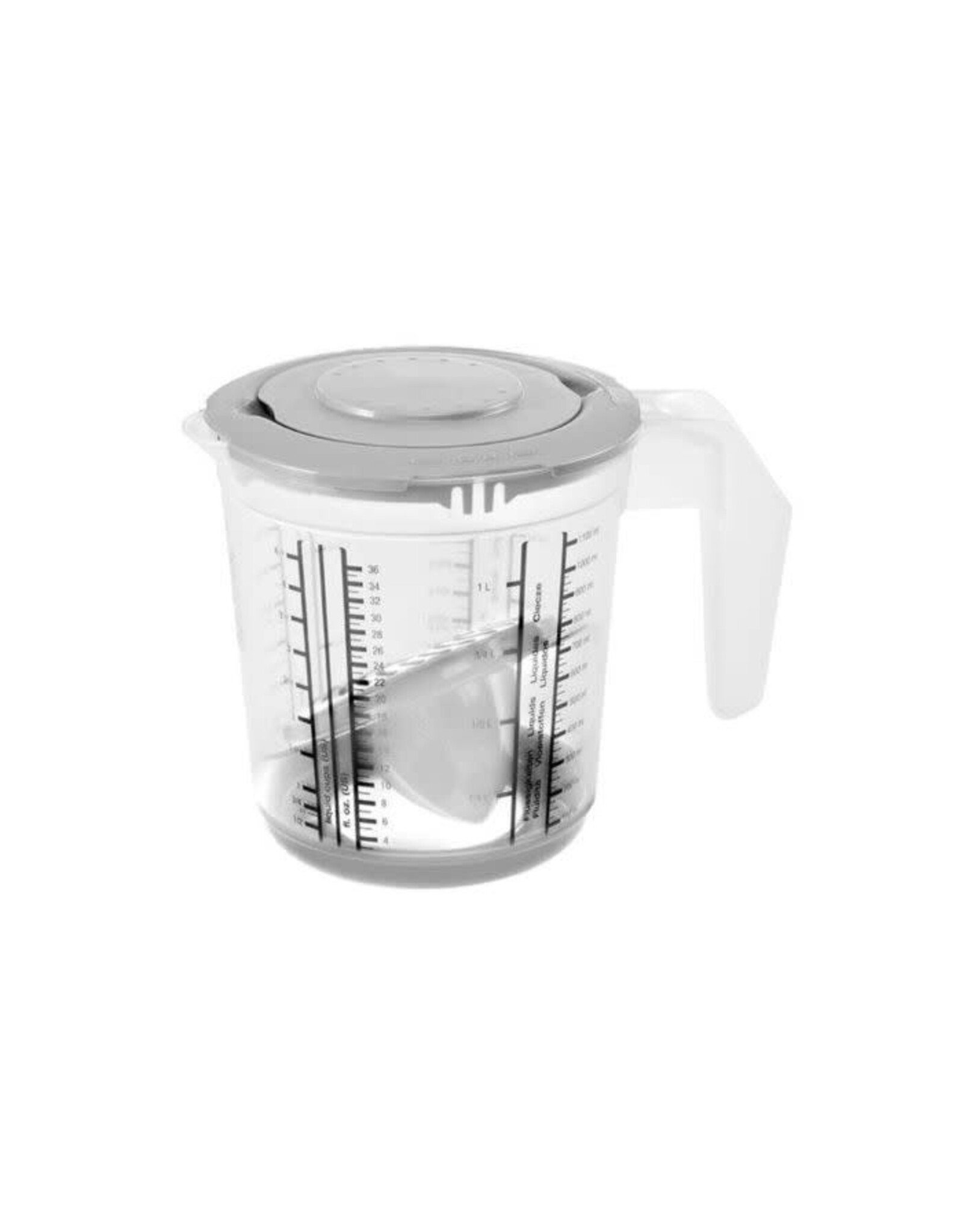 keeper kitchen MAATBEKER 1 L MATTEO 4IN1 TRANSPARANT-NORDIC GREY KEEEPER 30045