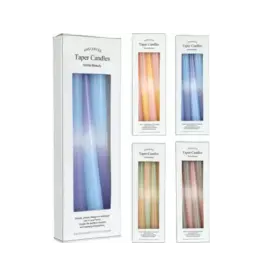 taper candles Dinerkaars pastel gradient kleuren 25 set 4 stuks asorti