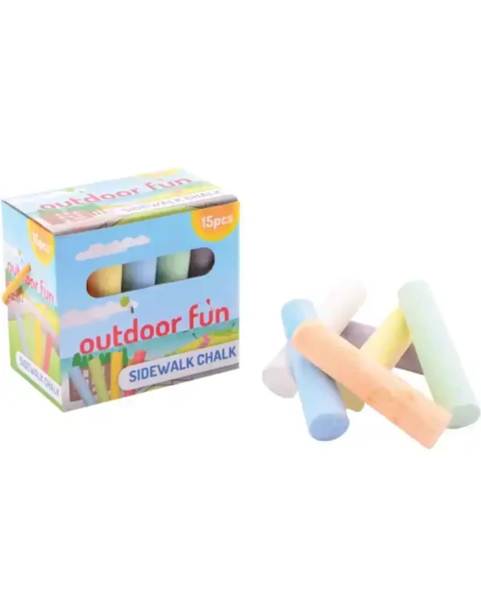 JOHNTOYS Outdoor fun stoepkrijt 15 stuks in doos