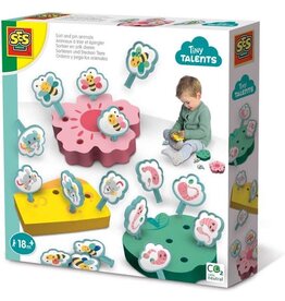 SES - Tiny Talents - Sorteer en prik dieren - Montessori - leren tellen en sorteren - bevordert fijne motoriek