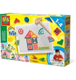 Ses SES - My First - Hamertje Tik - fantasie - Montessori - set met stickers - inclusief hamer