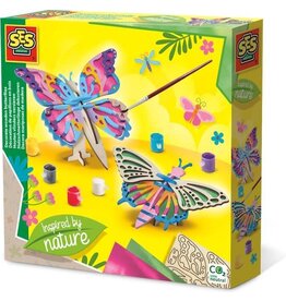 Ses SES - Houten vlinders versieren - Inspired by nature - echt hout - mooi dekkende verf