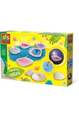 Ses SES - Schelp Kaarsen - inspired by nature - om zelf kaarsen te maken - met was, schelpen en lonten