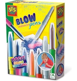 Ses SES - Blow airbrush pens - Magisch kleurveranderen - tweekleurige blaasstiften - goed uitwasbaar - met kleur veranderende blaasstift