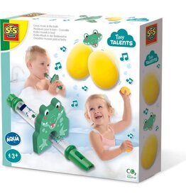 Ses SES - Tiny Talents - Kroko muziek in bad - vul de fluit met water - met krokodil eieren als rammelaar