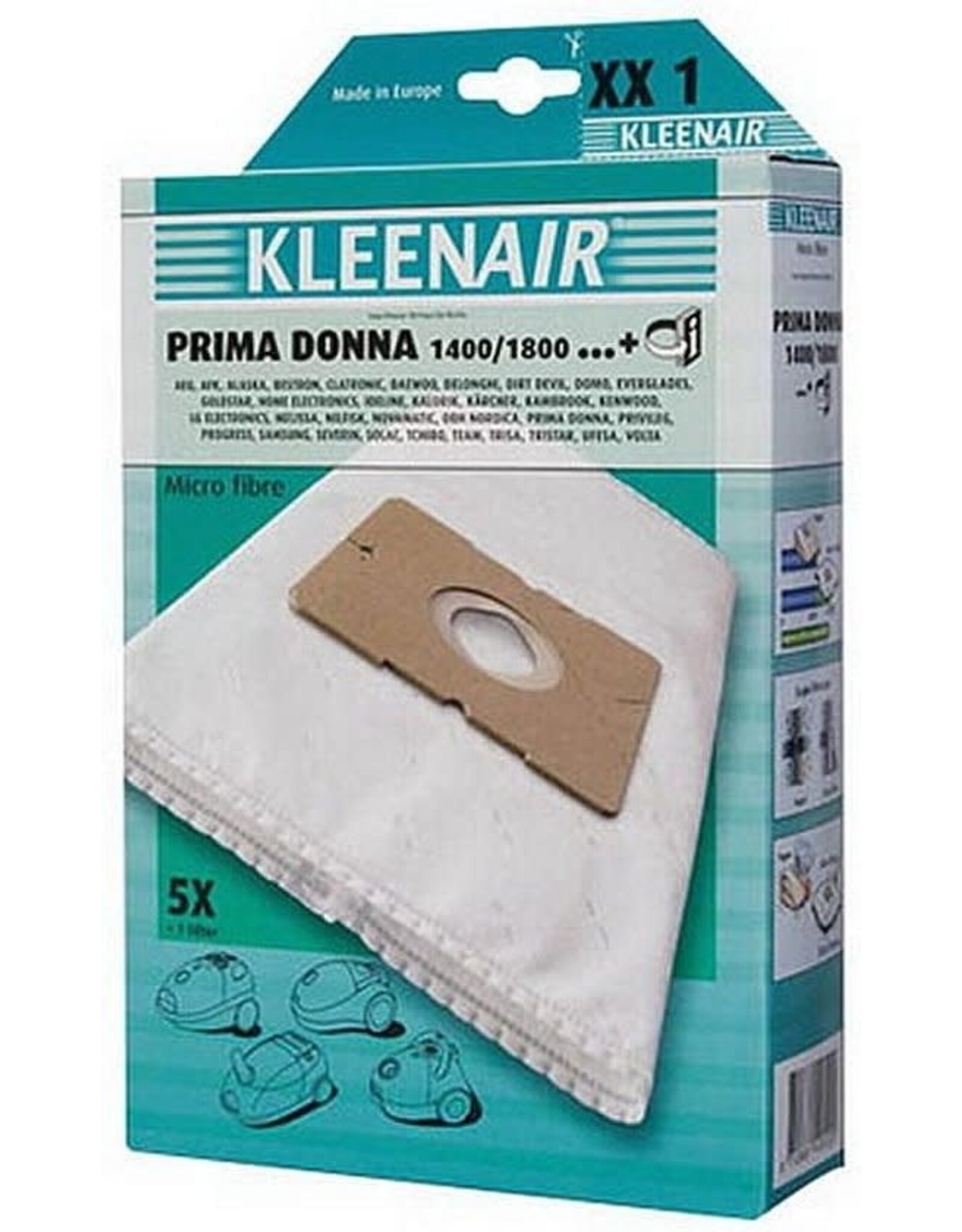 KLEENAIR Kleenair Prima Donna 1400-1800 XX-1 - Stofzuigerzakken - Stofzuigerfilter