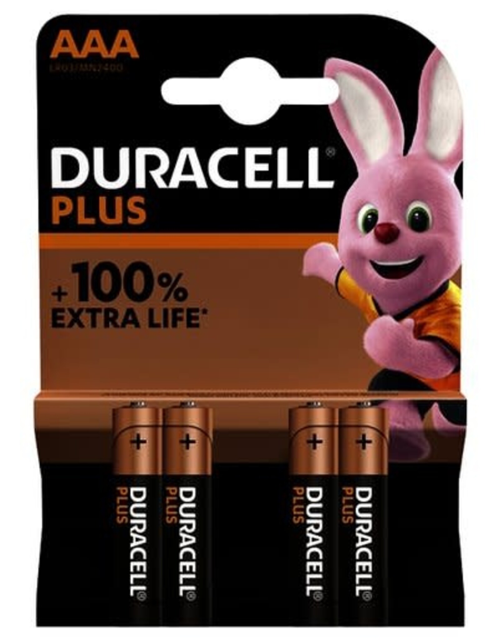 DURACELL Batterij Duracell plus power duralock AAA batterij 4 stuks