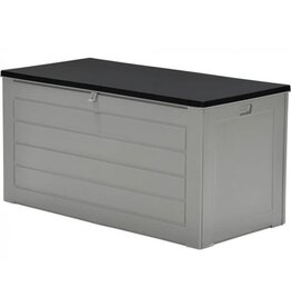 GARDEN IMPRESSION Primo kussenbox - kunststof - 680L - 146x71 cm - donkergrijs - zwart