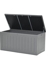GARDEN IMPRESSION Primo kussenbox - kunststof - 830L - 160x78 cm - donkergrijs - zwart