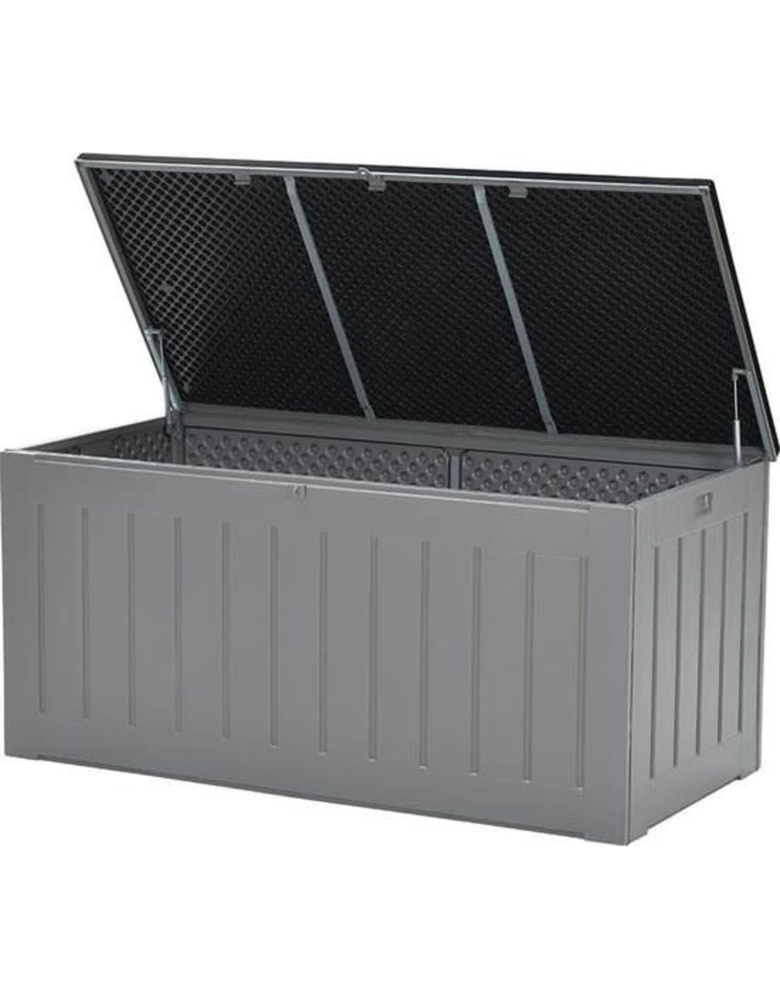 GARDEN IMPRESSION Primo kussenbox - kunststof - 830L - 160x78 cm - donkergrijs - zwart