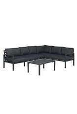 GARDEN IMPRESSION Garden Impressions Lexinton loungeset - Verstelbaar - Aluminium - Zwart