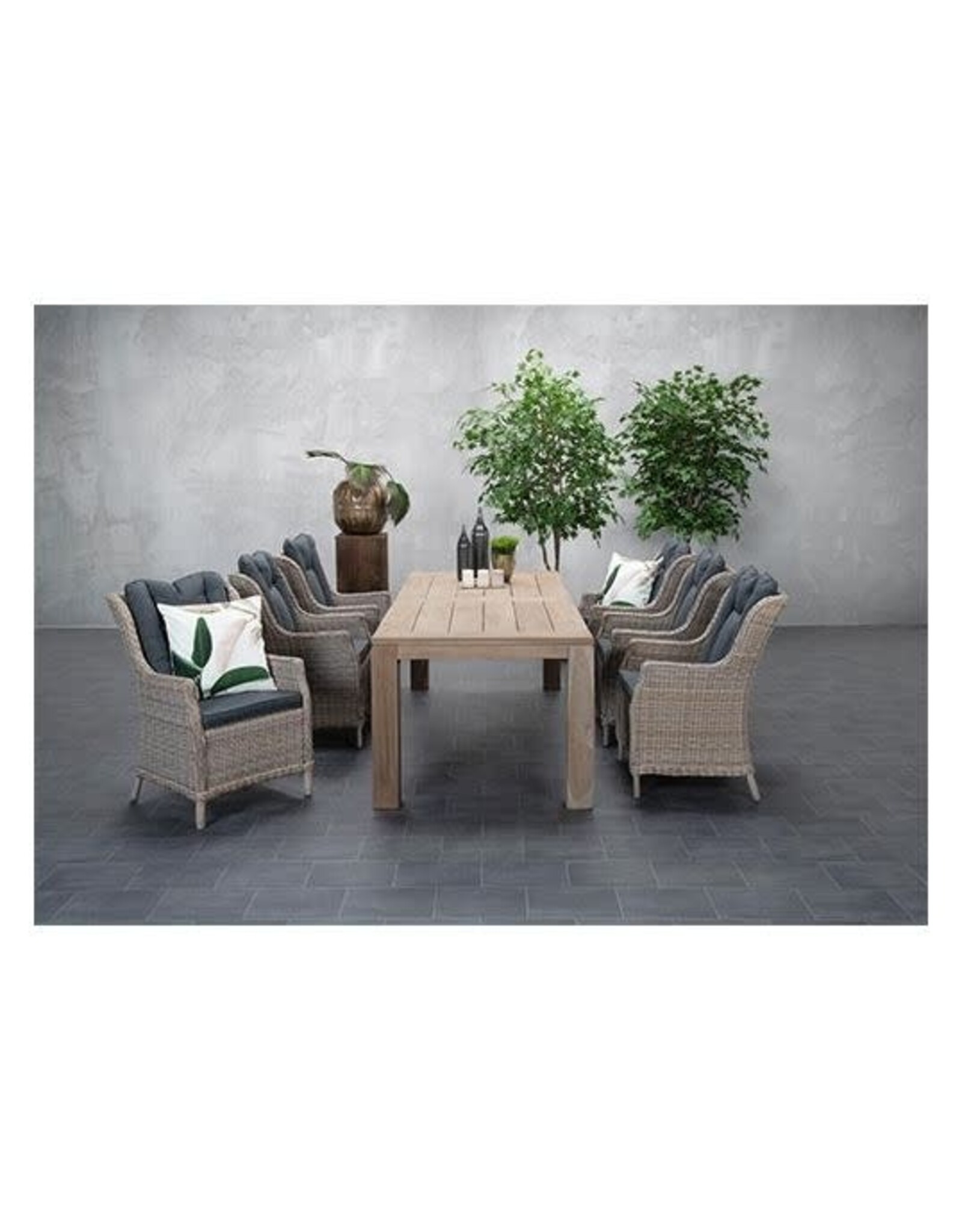 GARDEN IMPRESSION Garden Impressions - Osborne dining fauteuil - vintage willow - reflex black