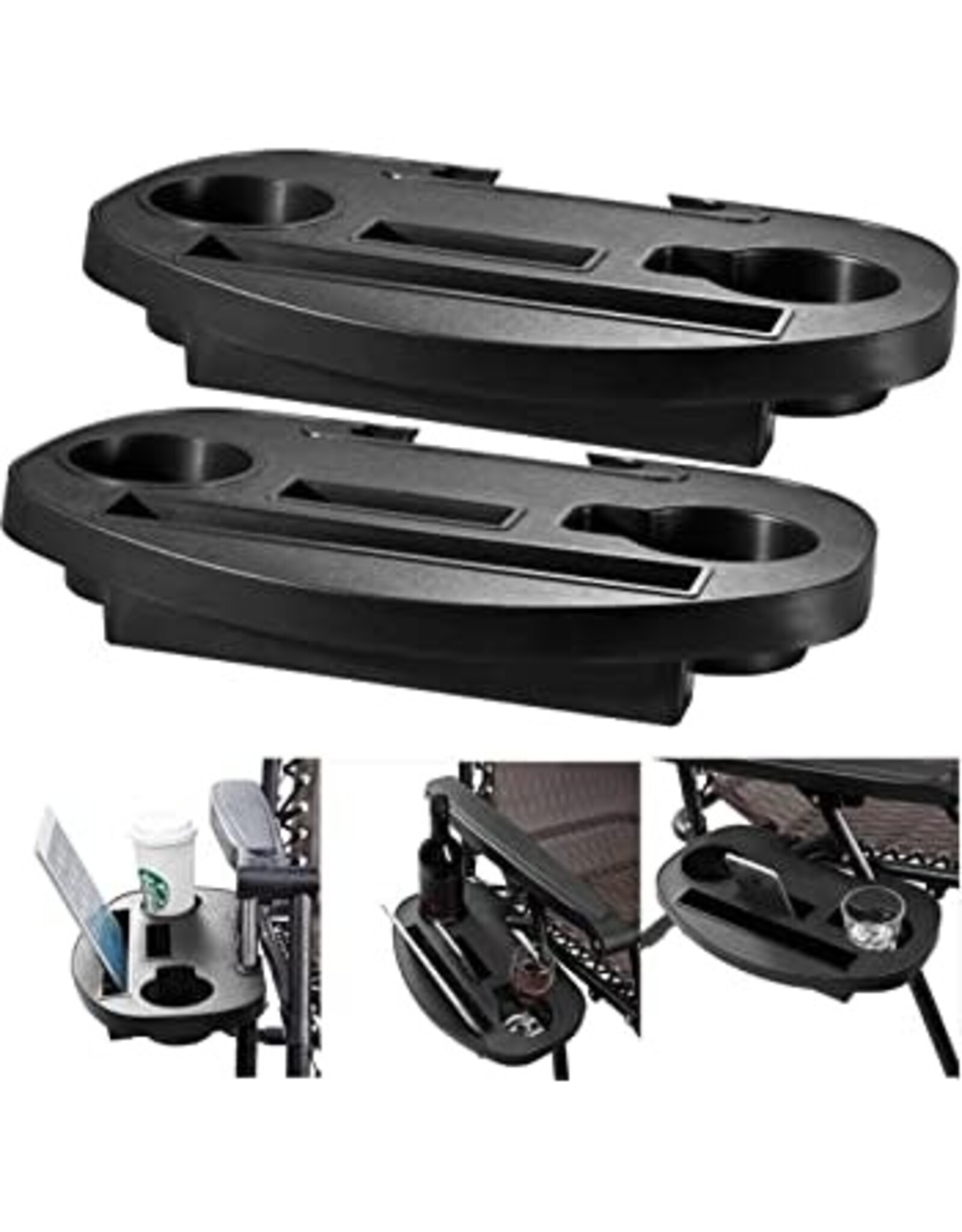 ZIJTAFEL VOOR STOEL ZWART