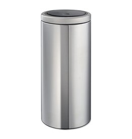 BRABANTIA Brabantia Touch Bin Flat Top afvalemmer 30 liter met kunststof binnenemmer - Matt Steel