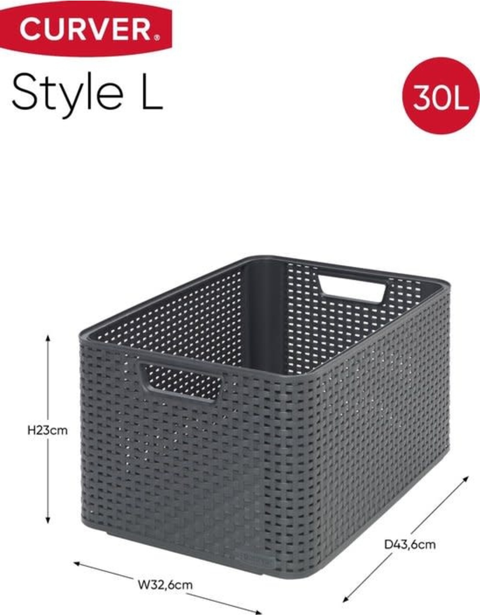 CURVER Curver Style Mand L - 30L - Antraciet